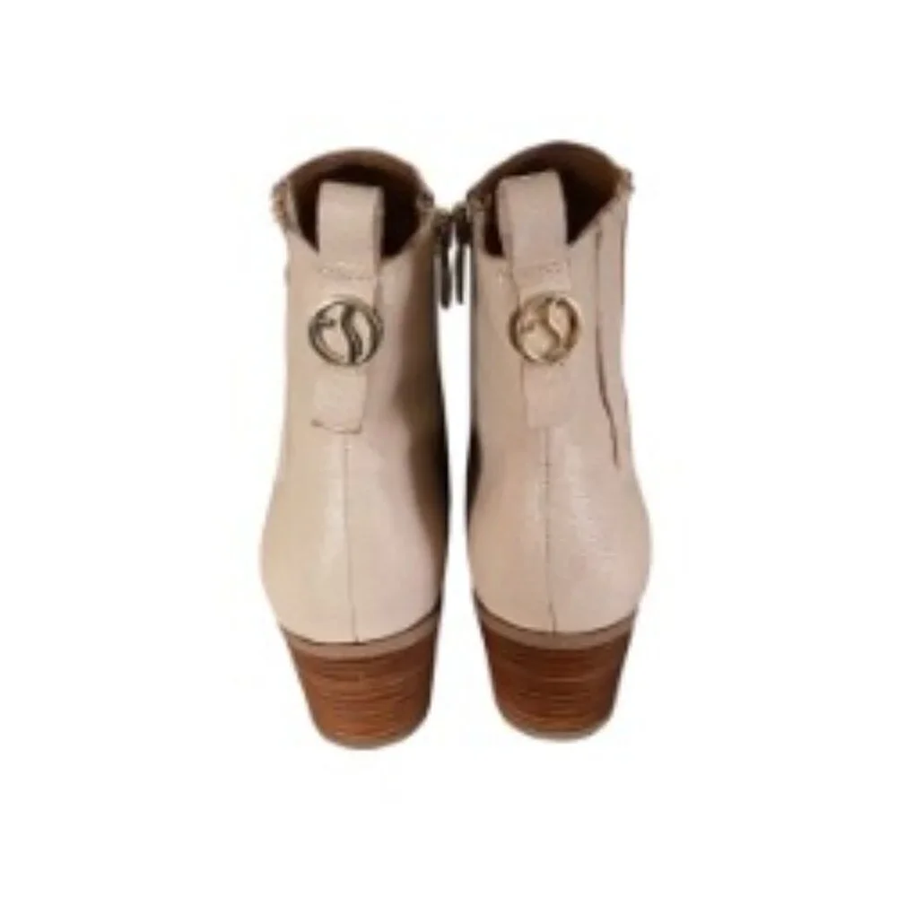 Franco Sarto Shay Beige Leather Bootie 7